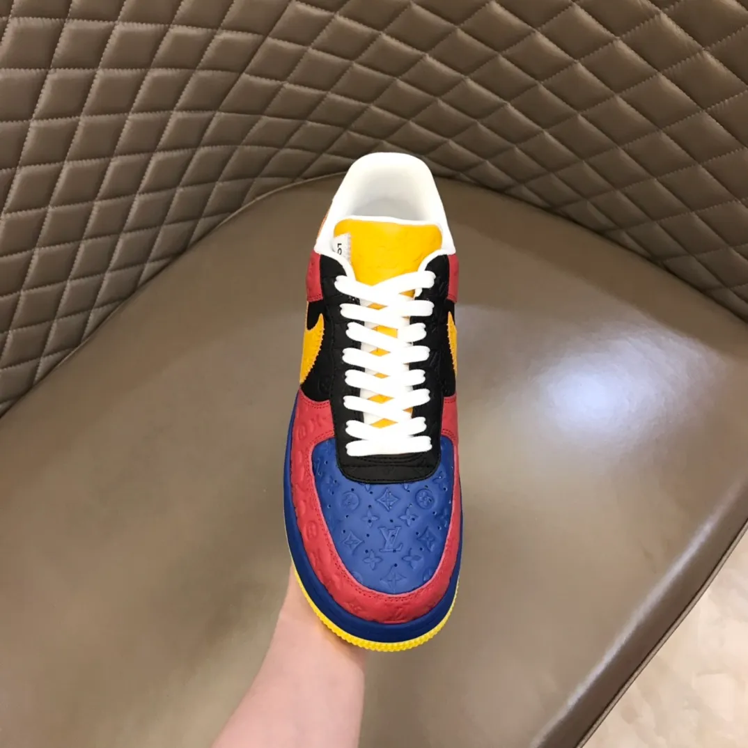 Men's shoes 💰p440 "*OUIS *UITTO*" x OFF-WHITE x Nike tripartite collaboration! Trendy and cool men's casual sports shoes with unrivaled color matching. The design idea basically continues the style of THE TEN. The Swoosh line and tongue label have a very familiar visual effect and are both fashionable and trendy! A must-have for fashionistas! The effect on your feet is absolutely stunning! Size: 38-45